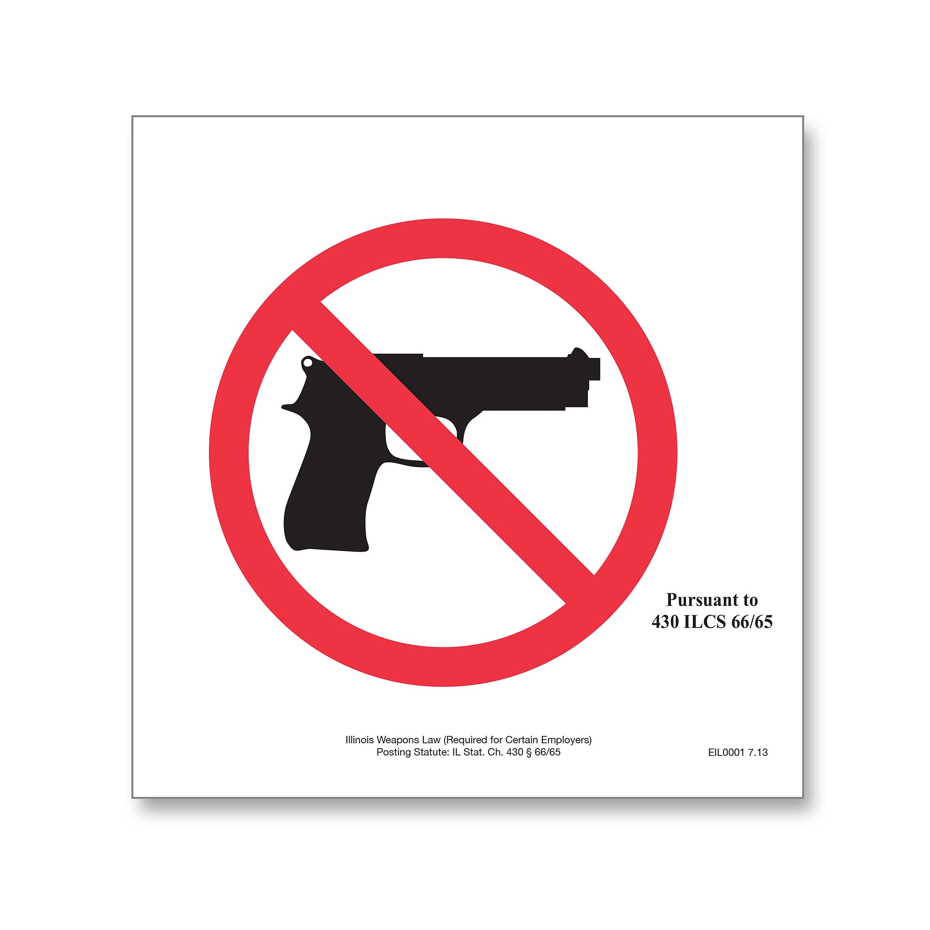 ComplyRight Weapons Law Posters, Illinois, 6" x 5.63" (E8077IL)
