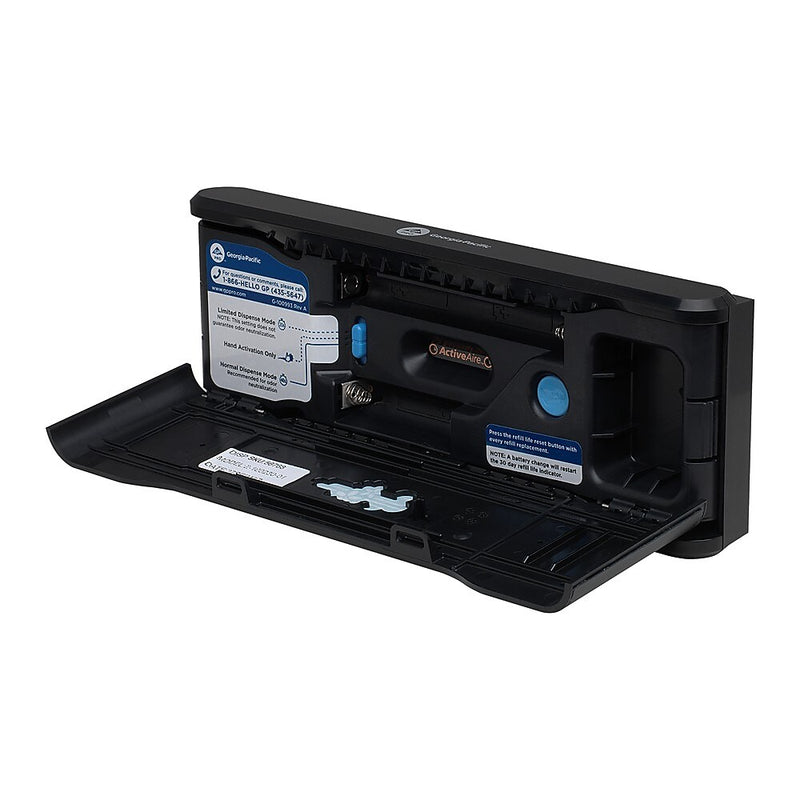 ActiveAire Automated In-Stall Freshener Dispenser by GP PRO, Black, 9.500"W x 1.170"D x 3.500"H (56768)