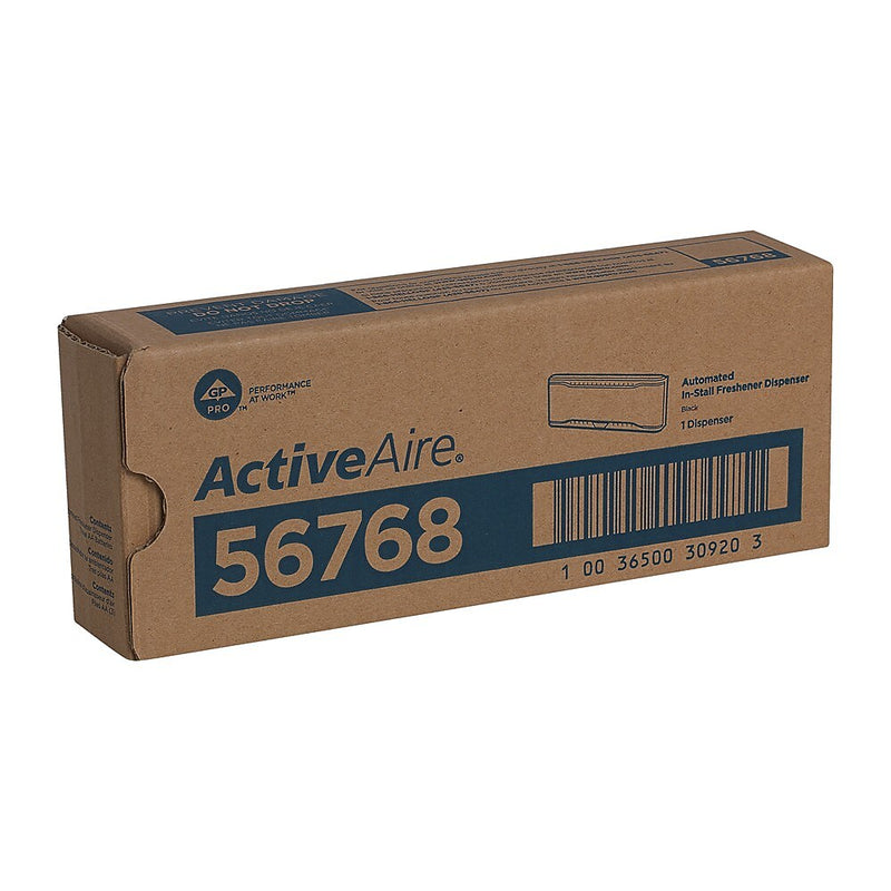 ActiveAire Automated In-Stall Freshener Dispenser by GP PRO, Black, 9.500"W x 1.170"D x 3.500"H (56768)