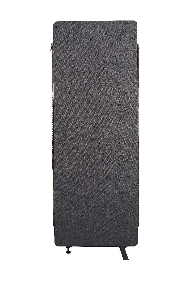 Luxor Reclaim Freestanding Room Divider, 66"H x 24"W, Slate Gray Fabric (RCLM2466ZSG)