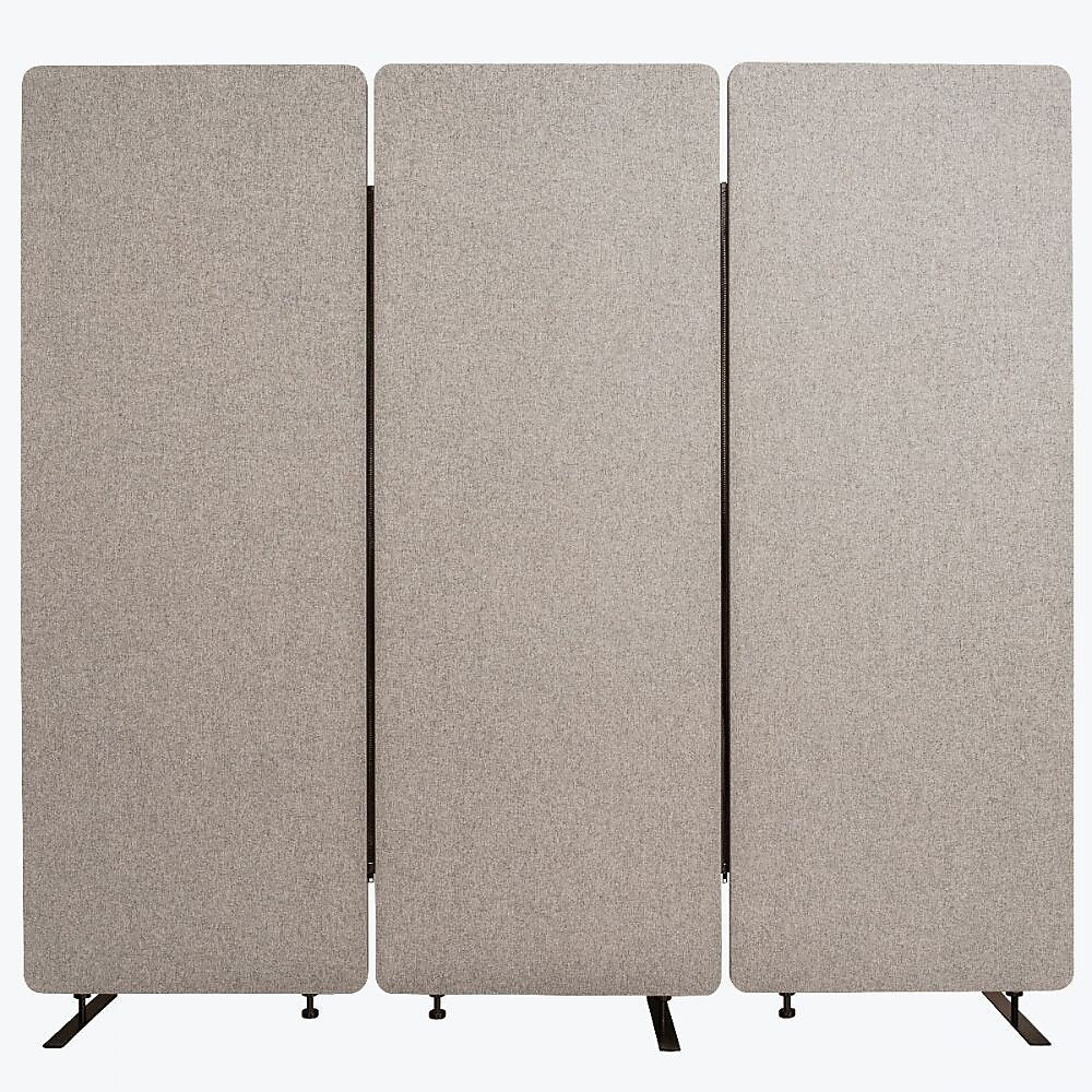 Luxor Reclaim Room Divider, Misty Gray, 3/Pk (RCLM7266ZMG)