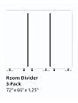 Luxor Reclaim Room Divider, Misty Gray, 3/Pk (RCLM7266ZMG)