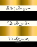 Barker Creek Creativity Art Print Set, Gold Collection, 8" x 10", Multi-Design, 4/Set (BC3100)