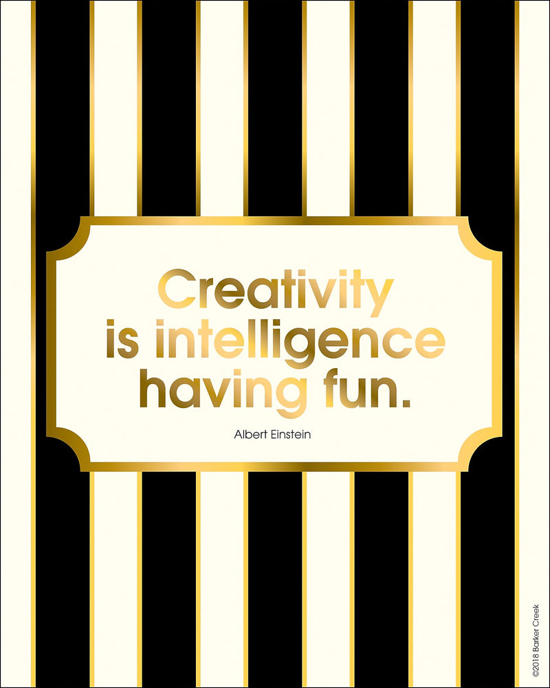 Barker Creek Creativity Art Print Set, Gold Collection, 8" x 10", Multi-Design, 4/Set (BC3100)