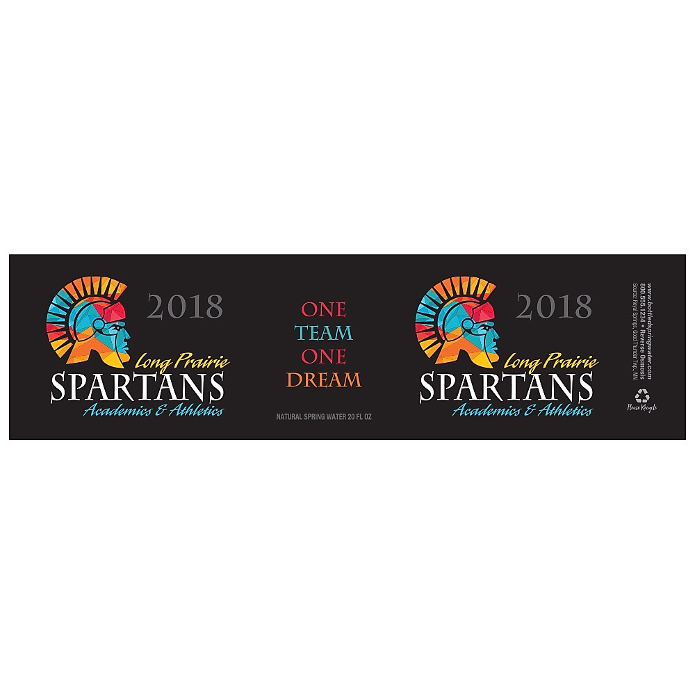 Full Color Water Bottle Label, Rectangle 2 3/8" x 9", qty 250/RL