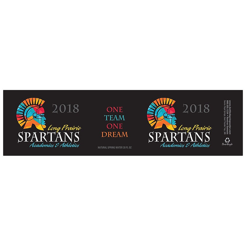 Full Color Water Bottle Label, Rectangle 2 3/8" x 9", qty 250/RL