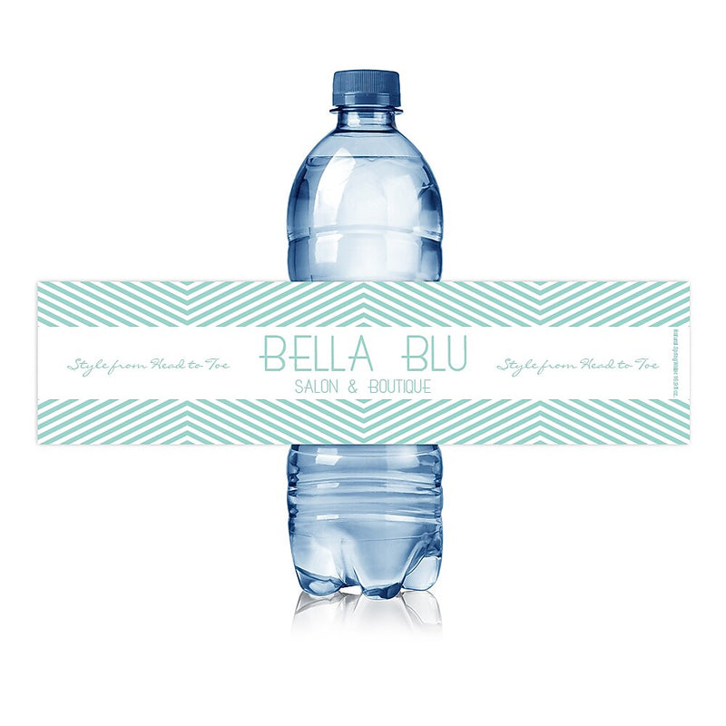 1-Color Water Bottle Label, Rectangle 2" x 8" , qty 1000/RL
