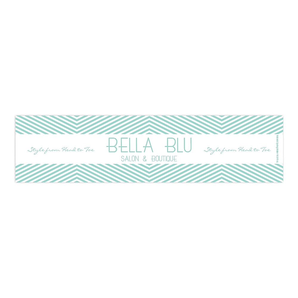 1-Color Water Bottle Label, Rectangle 2" x 8", qty 250/RL