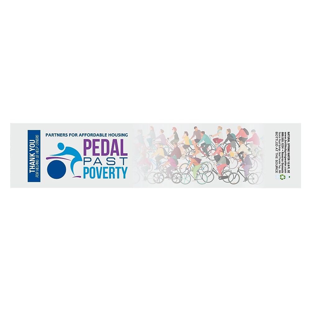Full Color Water Bottle Label, Rectangle 1 3/4" x 8 1/4" , qty 250/RL
