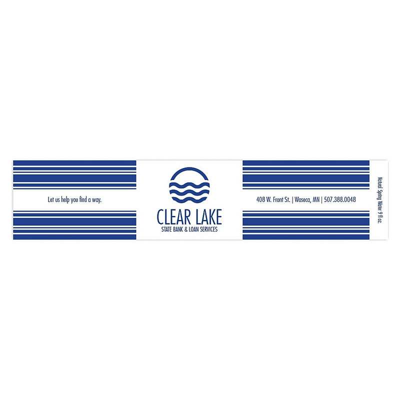 1-Color Water Bottle Label, Rectangle 1 3/4" x 8 1/4" , qty 250/RL