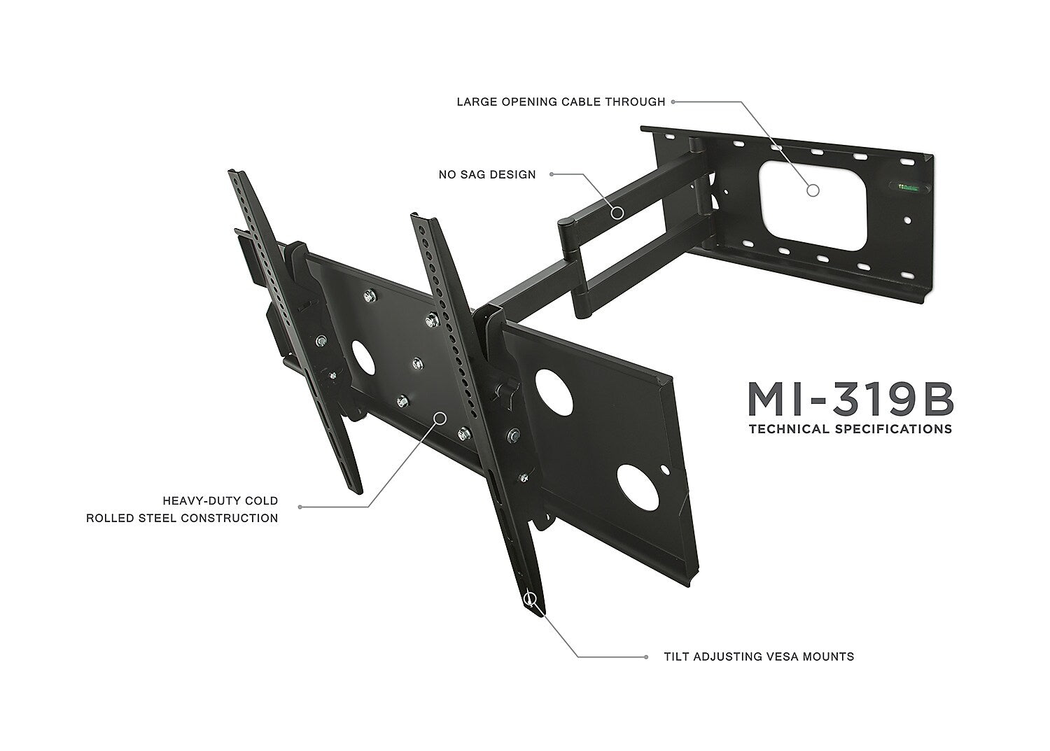 Mount-It! Articulating TV Wall Mount (MI-319B)