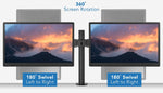 Mount-It! Dual Monitor Mount, Up To 27" Monitors, Black (MI-752)