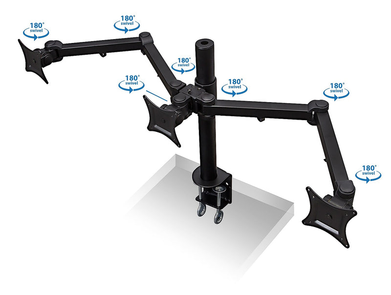 Mount-It! Full-Motion Triple Monitor Desk Mount for 13"-24"  ' Screens (MI-753)