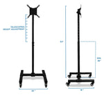 Mount-It! Metal Pedestal TV Stand, Screens up to 42", Black (MI-879)