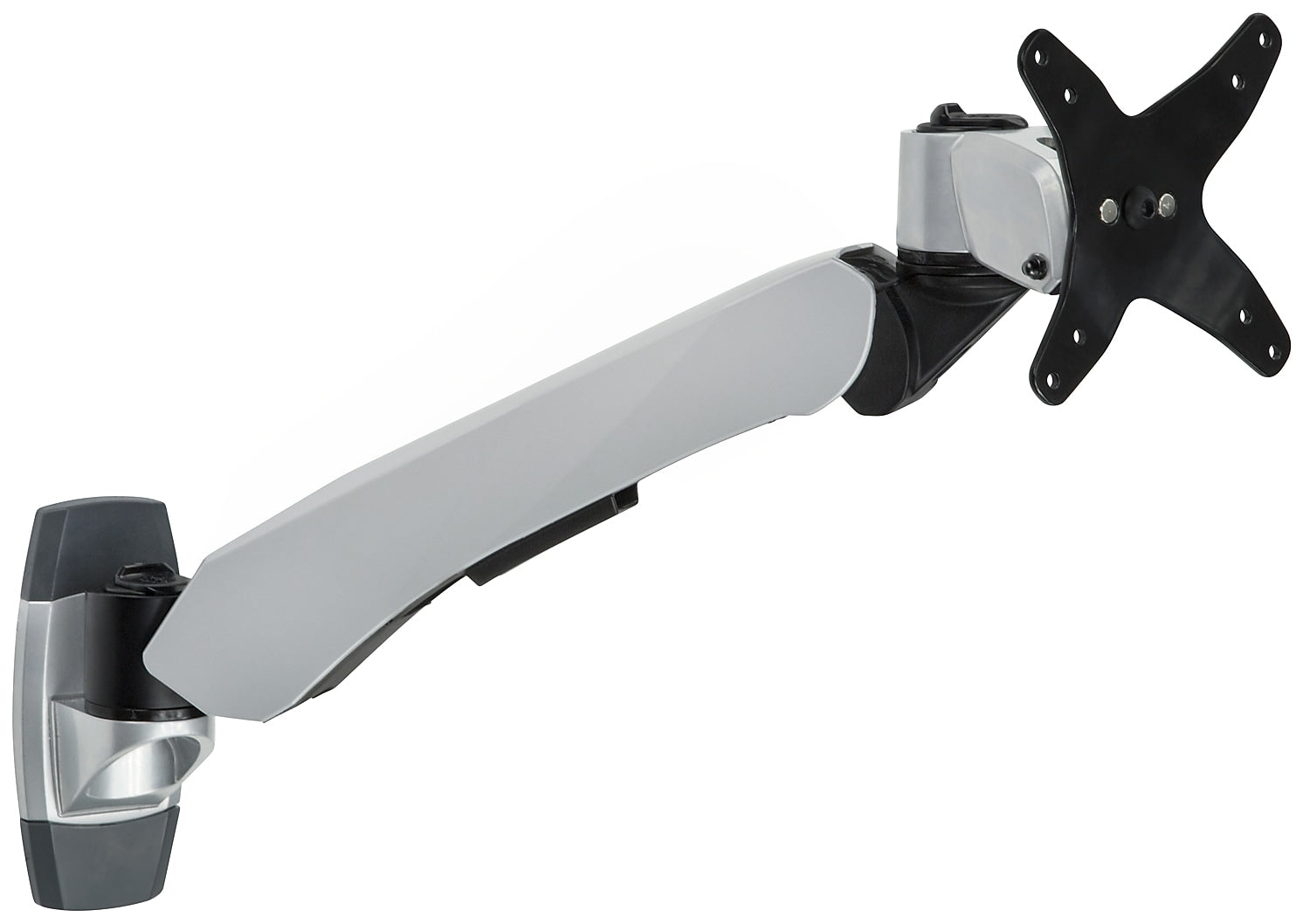 Mount-It! Modular Mount Adjustable Monitor Arm, Up to 24" Monitors, Gray/Silver (MI-34114)
