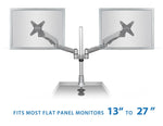 Mount-It! Modular Desk Mount Adjustable Monitor Arm, Up to 24" Monitors, Gray/Silver (MI-45111)