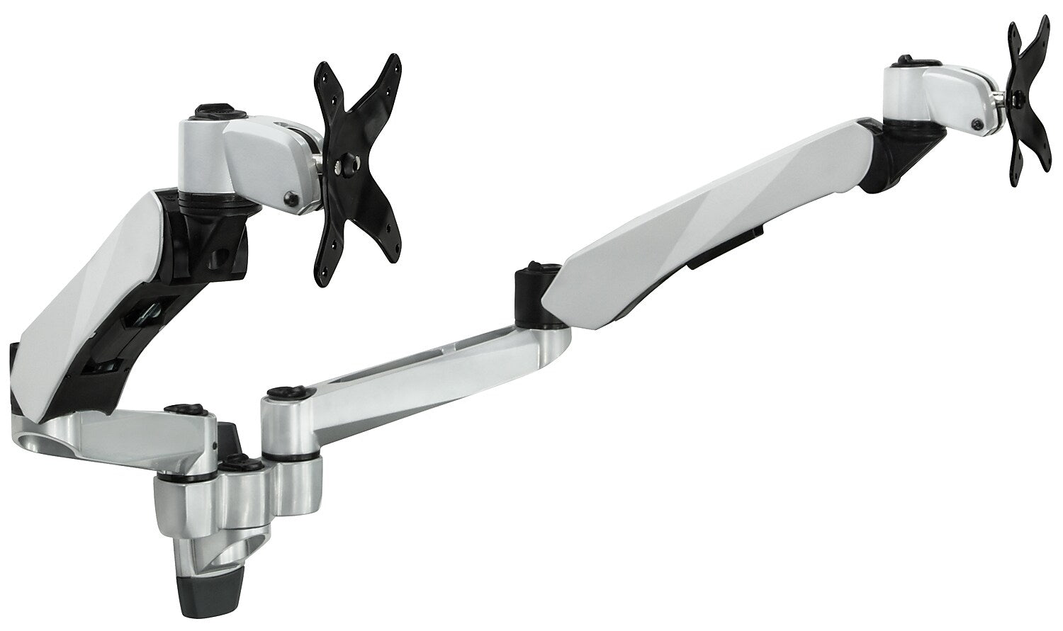 Mount-It! Modular Dual Adjustable Monitor Arms, Up to 30" Monitors, Gray/Silver (MI-45114)