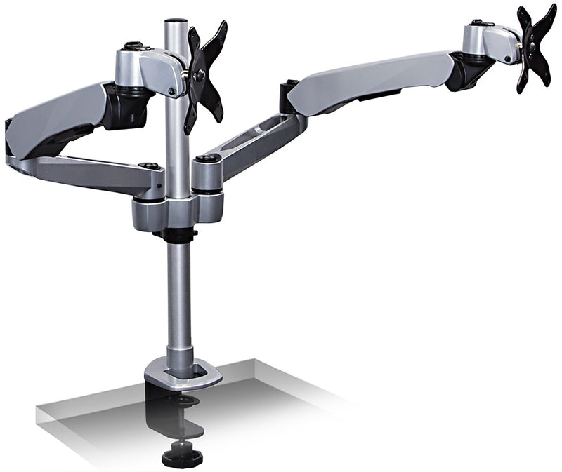 Mount-It! Modular Desk Mount Adjustable Monitor Arm, Up to 27" Monitors, Gray/Silver (MI-45116)
