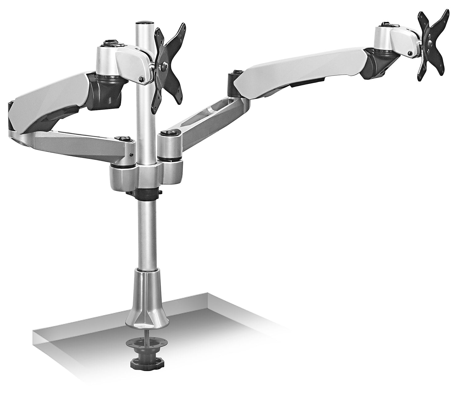Mount-It! Modular Desk Mount Adjustable Monitor Arm, Up to 24" Monitors, Gray/Silver (MI-45111)
