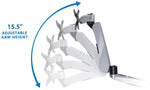 Mount-It! Modular Desk Mount Adjustable Monitor Arm, Up to 27" Monitors, Gray/Silver (MI-45116)