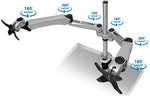 Mount-It! Modular Desk Mount Adjustable Monitor Arm, Up to 27" Monitors, Gray/Silver (MI-45116)