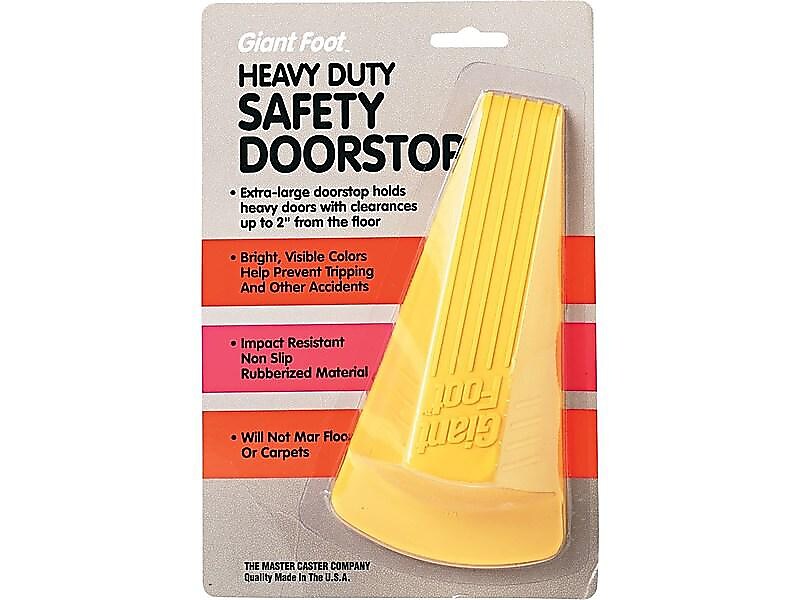 Master Giant Foot Rubber Doorstop, Yellow, Each (00966)