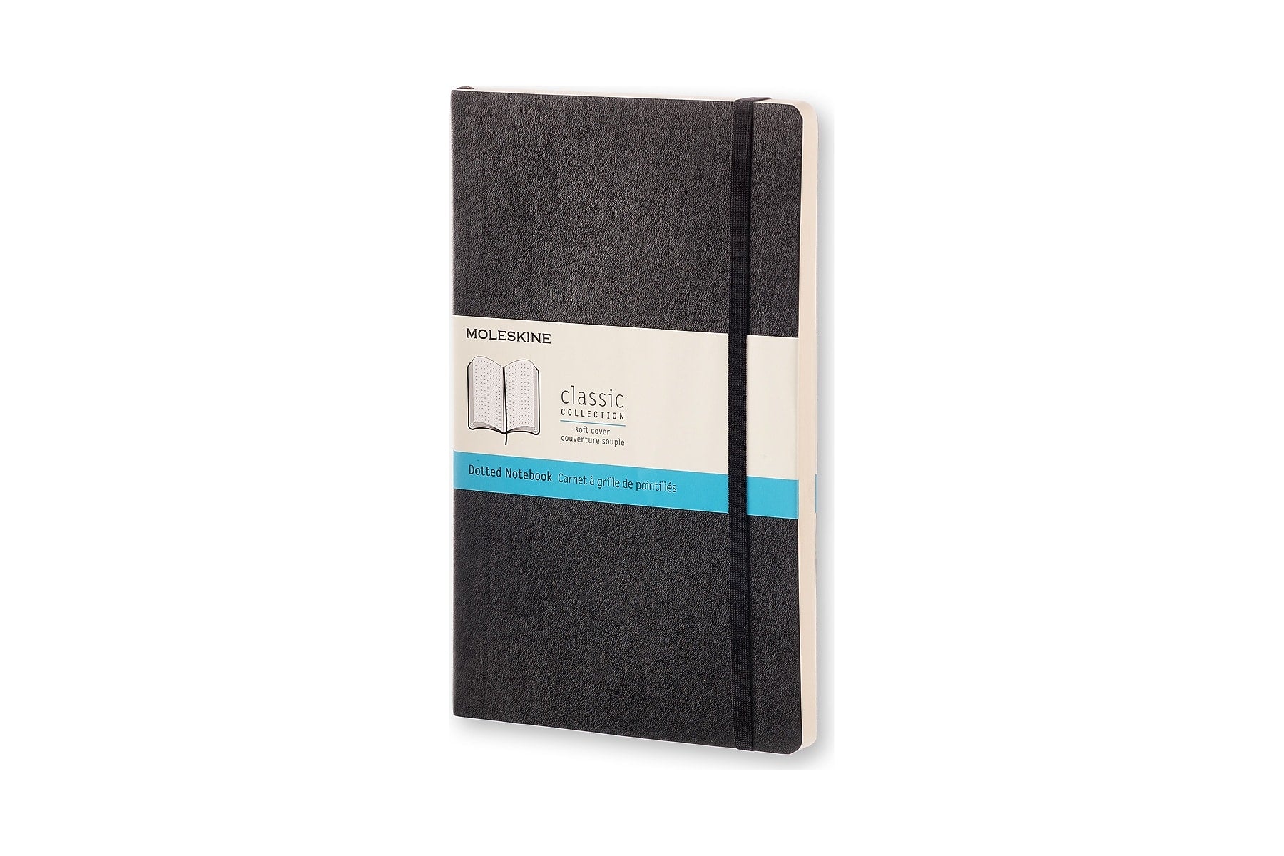 Moleskine Classic Soft Cover Notebook, 5" x 8.25", Dotted, Black (892741XX)