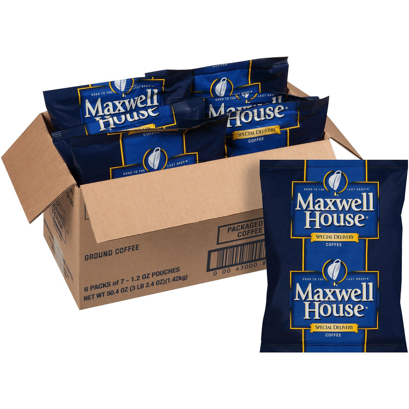 Maxwell House Special Delivery Filter Packs Coffee, Medium Roast, 42/Carton (862400)