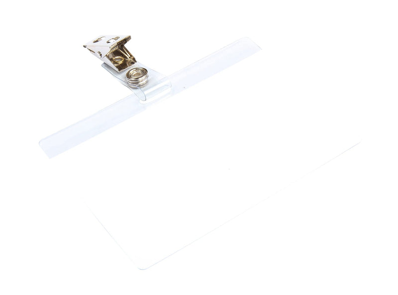 Sicurix Clip On ID Badge Holder, Clear, 25/Pack (BAU62916)