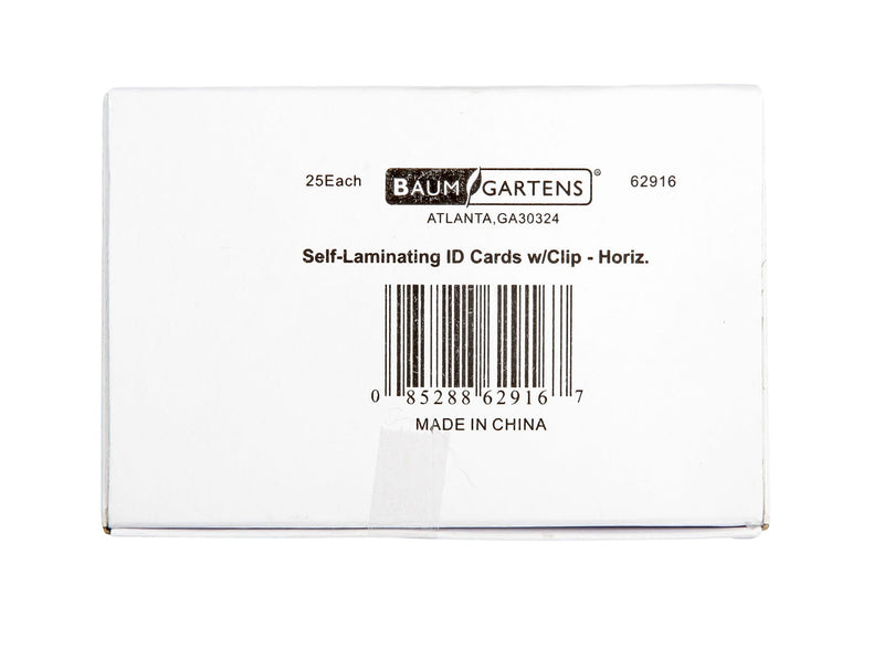 Sicurix Clip On ID Badge Holder, Clear, 25/Pack (BAU62916)