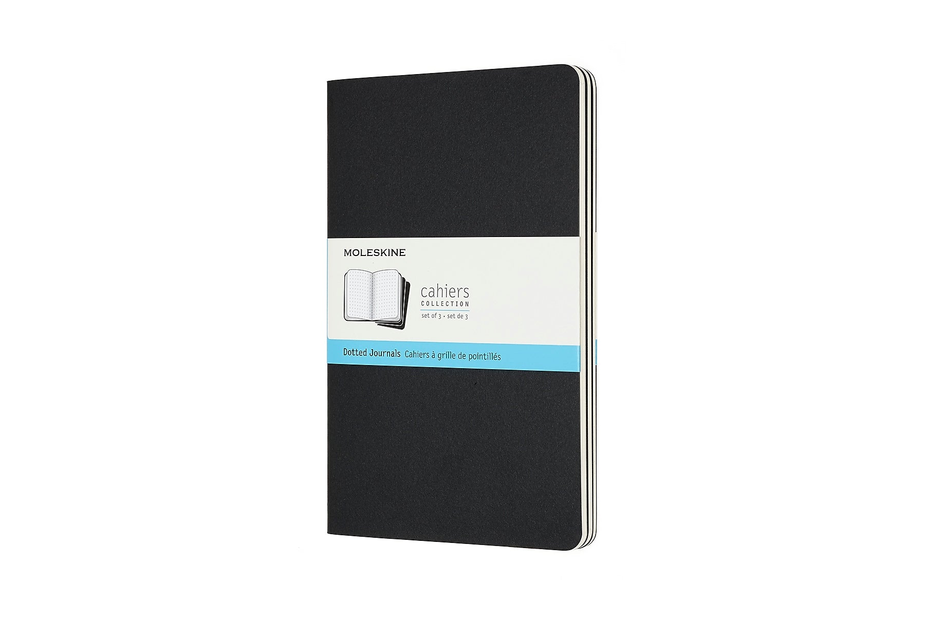 Moleskine Cahier Journal, 5" x 8.25", Dotted Ruled, Black, 80 Pages, 3/Pack (719213)