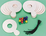 Craft Express Wooden Paddle Ball Game Craft Kit, Ages 7 and Up, 12/Pack (CE4334)