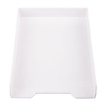 JAM Paper® Stackable Paper Trays, White, Desktop Document, Letter & File Organizer Tray, Sold Individually (344WH)
