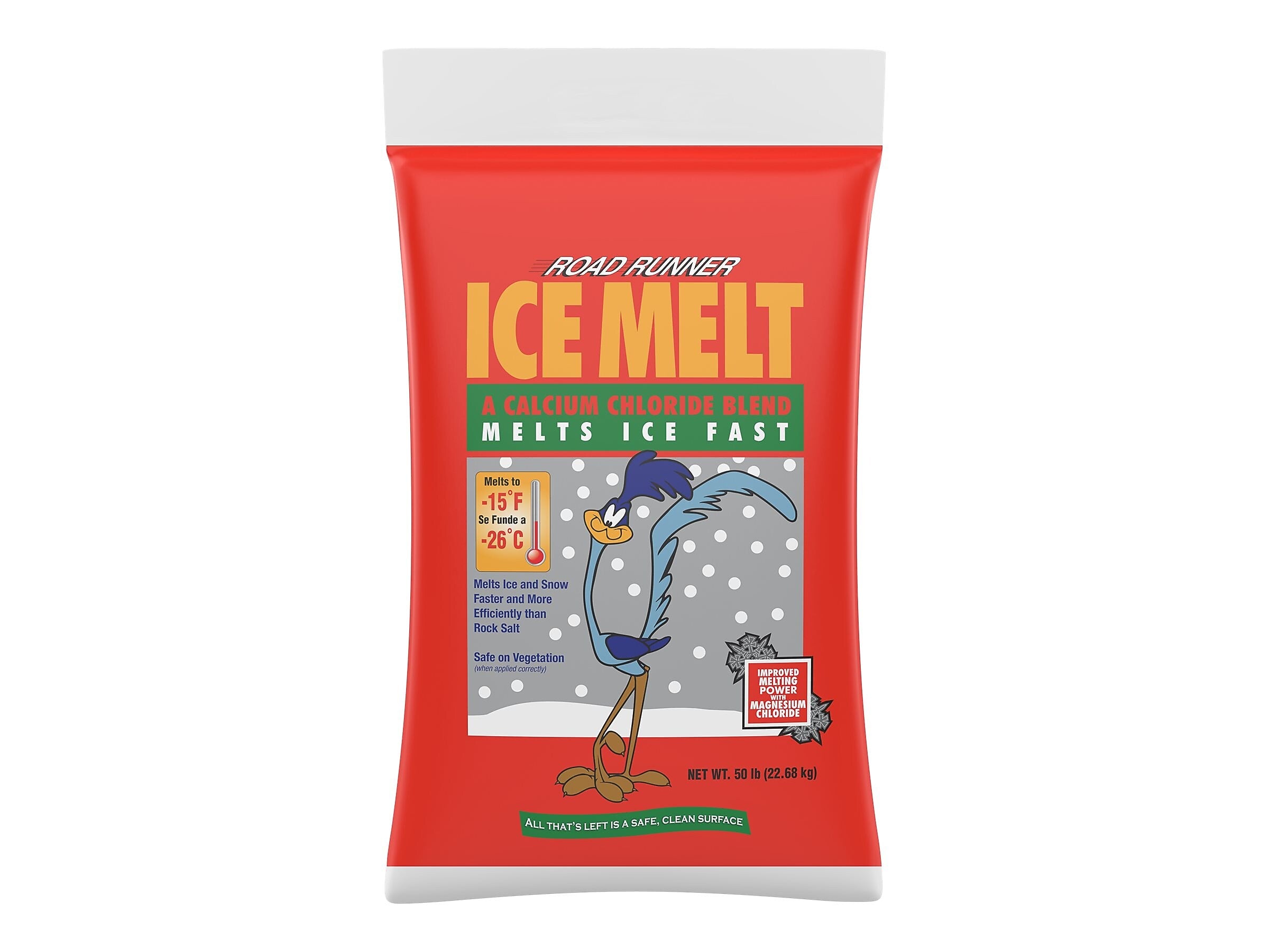 Scotwood Industries Road Runner Ice Melt Pellets, 50 lb. Bag, 50 Bags/Pallet, 4/Pallet (50BRR4P)