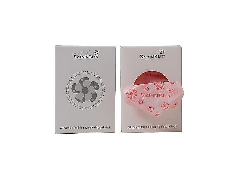 Scensibles Polyethylene Personal Disposal Bag for Sanitary Pads and Tampons, Pink, 50/Box (SBX50)