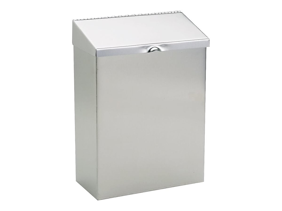 HOSPECO Feminine Hygiene Waste Receptacle, Stainless Steel, Each (ND-1E)