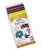 Pacon Rainbow Kraft Bags, Assorted Bright Colors, 6"W x 11"H x 3.62"D, Pack of 28 (72140)