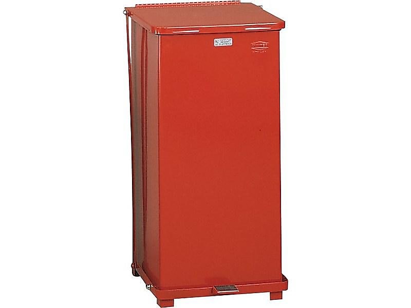 Rubbermaid Defenders Biohazard 13 gal. Metal Step Can Red (FGST24EPLRD)