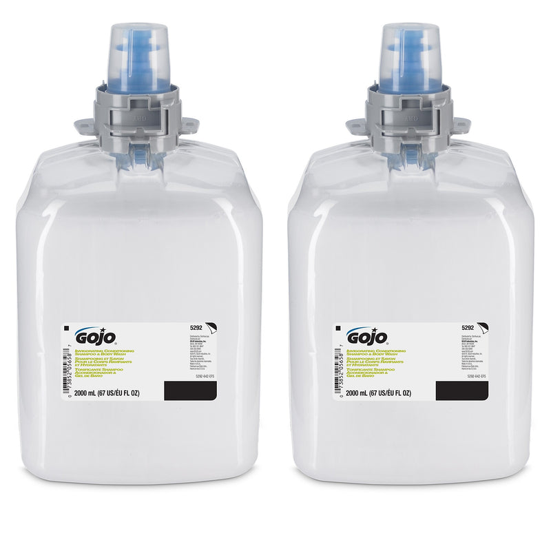 GOJO Conditioning Shampoo and Body Wash Refill for FMX-20, Citrus Ginger Scent, 2000 mL, 2/Carton (5292-02)