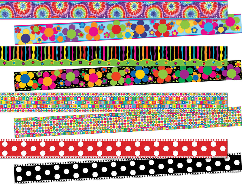Barker Creek Double-Sided Border Set, 35" x 3", In The Groove, 4 designs, 48/Set (SS0951)