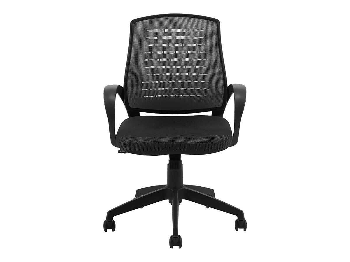 Offices To Go Mesh Back Fabric Manager Chair, Gray and Black (OTG10902B)