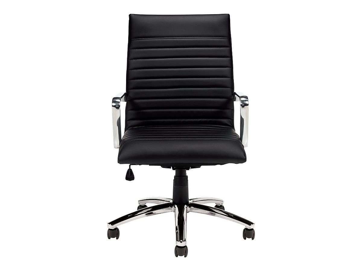 Offices to Go Faux Leather Executive Chair, Black (OTG11730B)