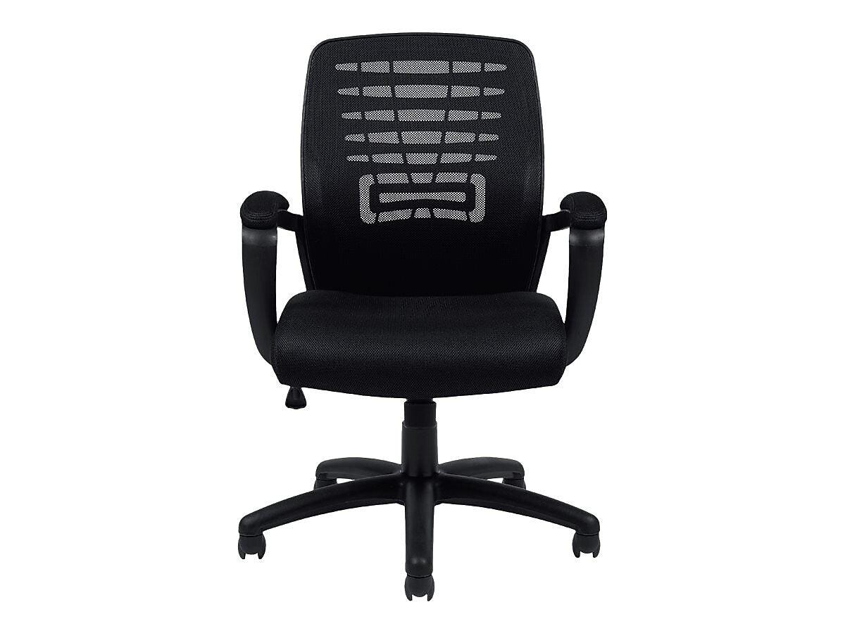 Offices To Go Mesh Back Fabric Manager Chair, Black (OTG11750B)
