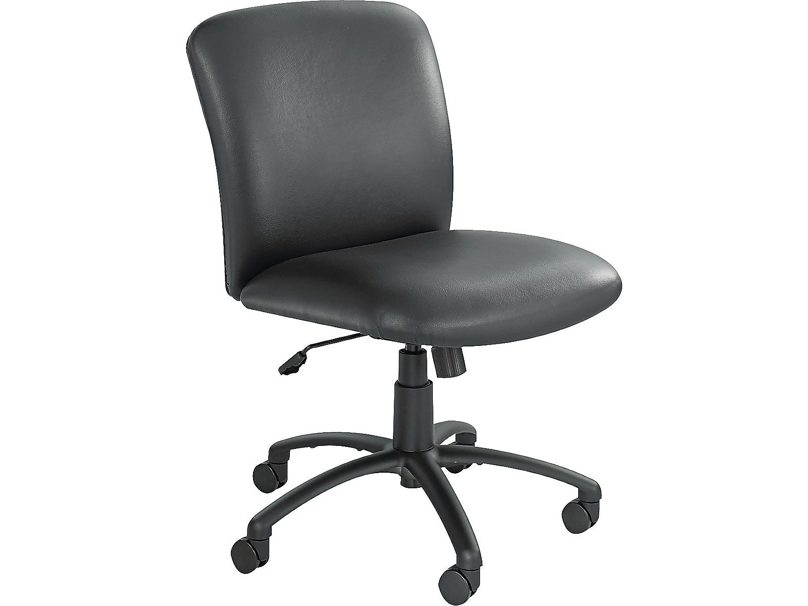 Safco Uber Vinyl Computer and Desk Chair, Black Vinyl (3491BV)