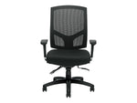 Offices to Go Fabric Task Chair, Mesh Black and Patterned Black (OTG11769B)