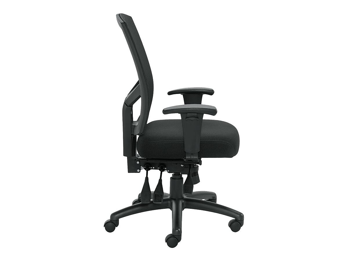 Offices to Go Fabric Task Chair, Mesh Black and Patterned Black (OTG11769B)