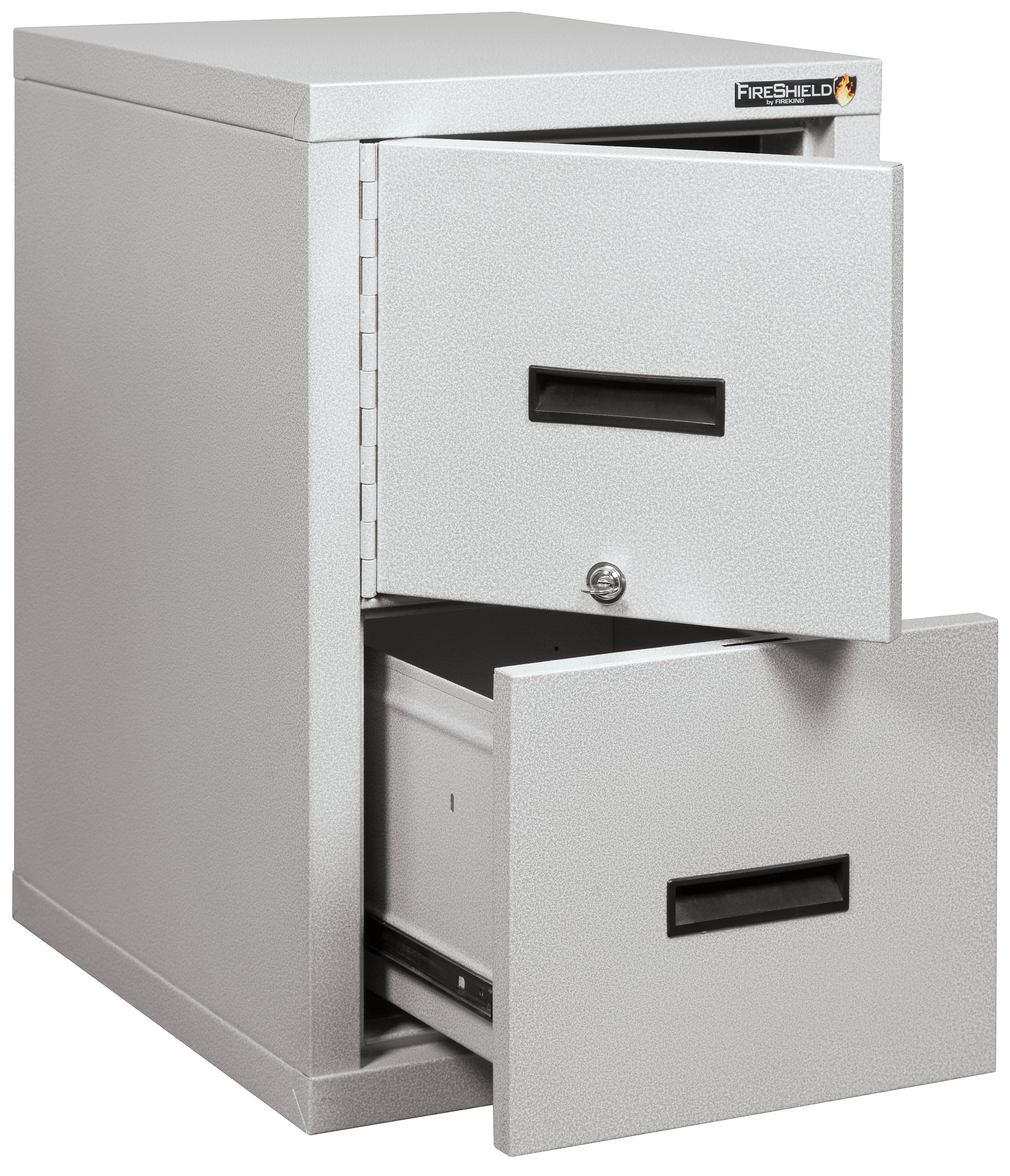 FireKing® FireShield 2-Drawer Vertical File Cabinet, Letter/Legal, Diamond Stone (2S1822-DDSSF)