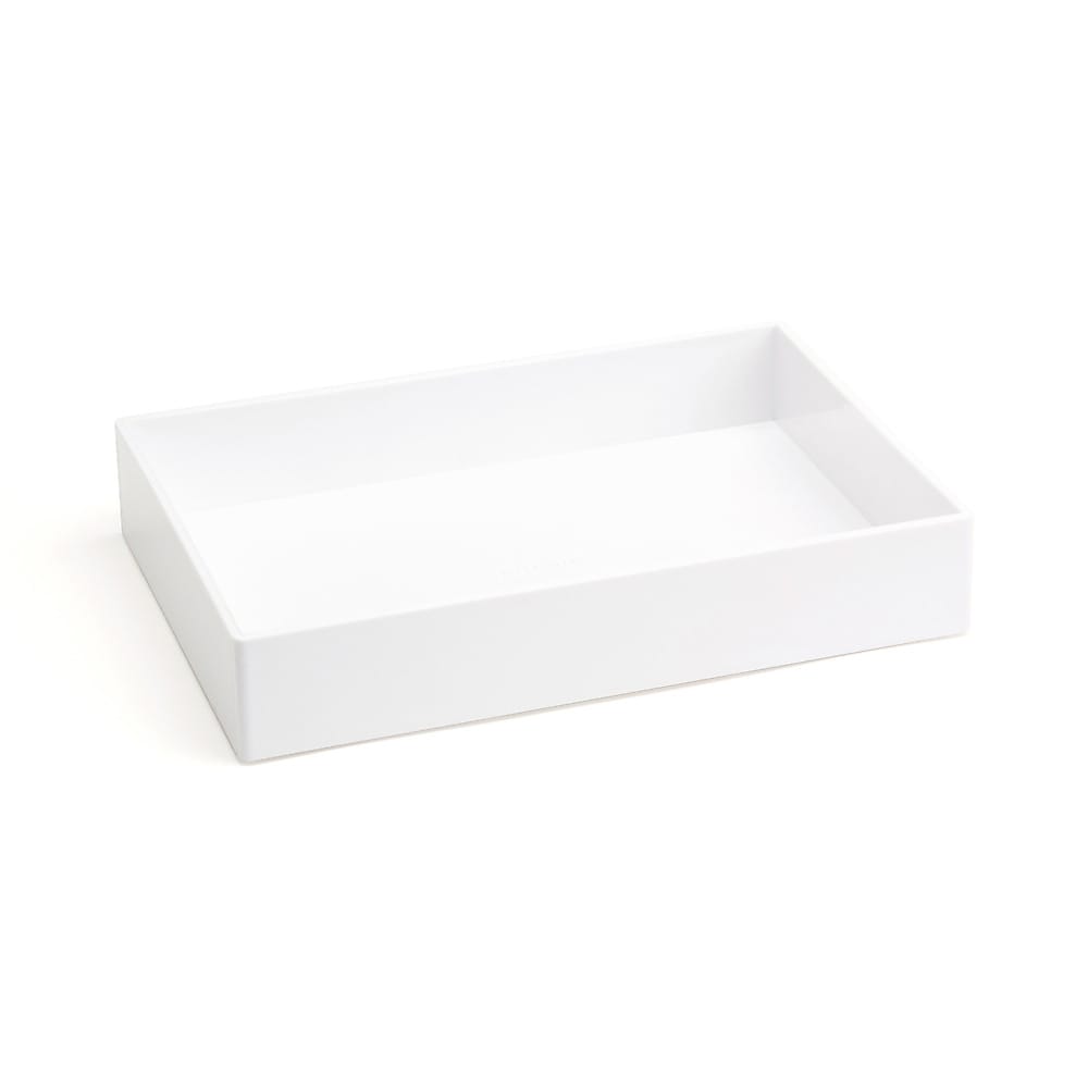 Poppin Medium Accessory Tray, White, ABS Plastic, 6 Count (100232-MC)