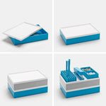 Poppin Medium Accessory Tray, White, ABS Plastic, 6 Count (100232-MC)
