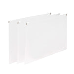 Poppin Poly Zip Folio, Letter Size, Clear, 3 Packs, 36/Pack (100142-MC)